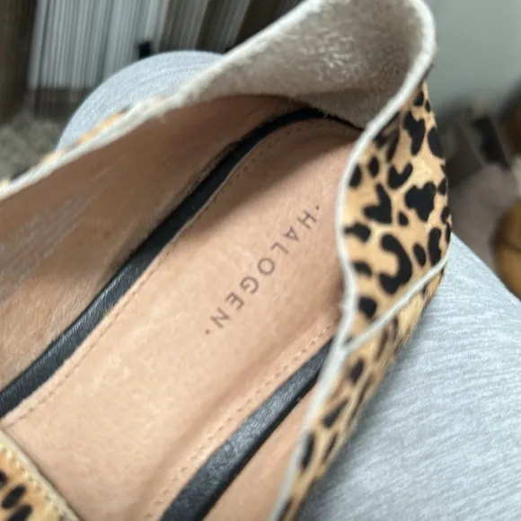 🌴 Halogen Real Leather Cow Hair Flats