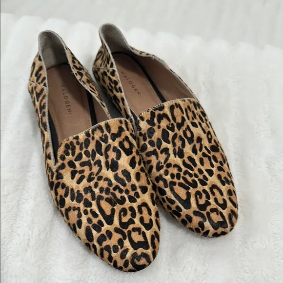 🌴 Halogen Real Leather Cow Hair Flats