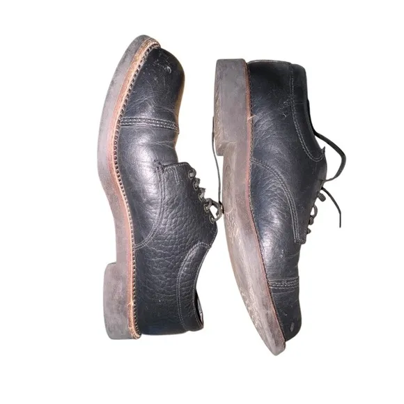 ⭐️ HS Trask Brown Authentic Bison Leather Oxford Dress Shoes 11