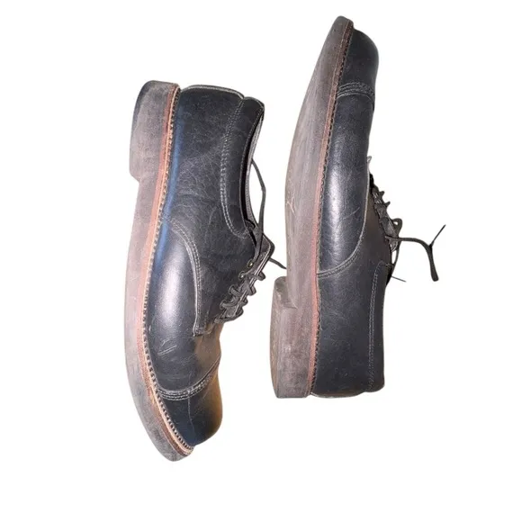 ⭐️ HS Trask Brown Authentic Bison Leather Oxford Dress Shoes 11