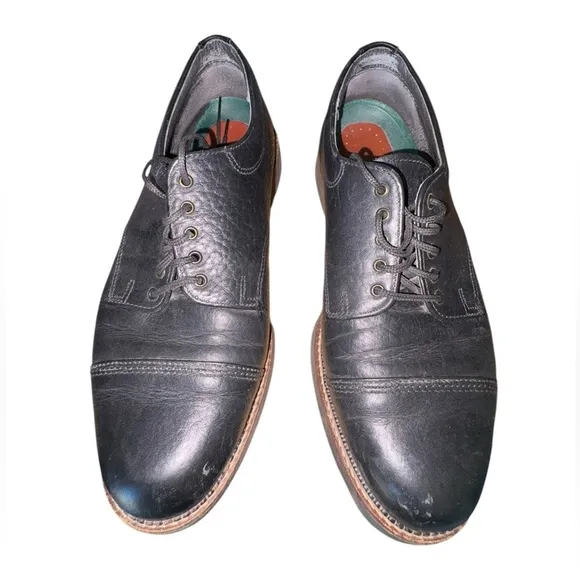 ⭐️ HS Trask Brown Authentic Bison Leather Oxford Dress Shoes 11