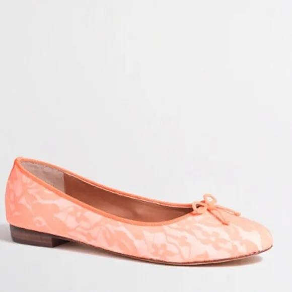 🐞 J. Crew Uptown Neon Ballerina Flats NWOT