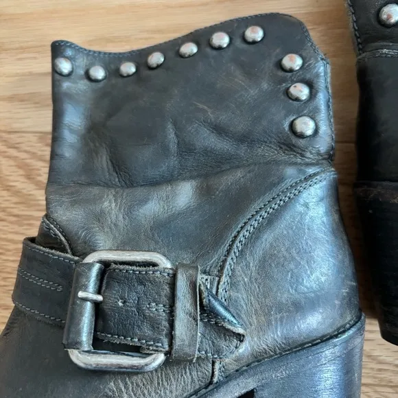 🐎 OXS Heeled Brown Leather Boots - size 38