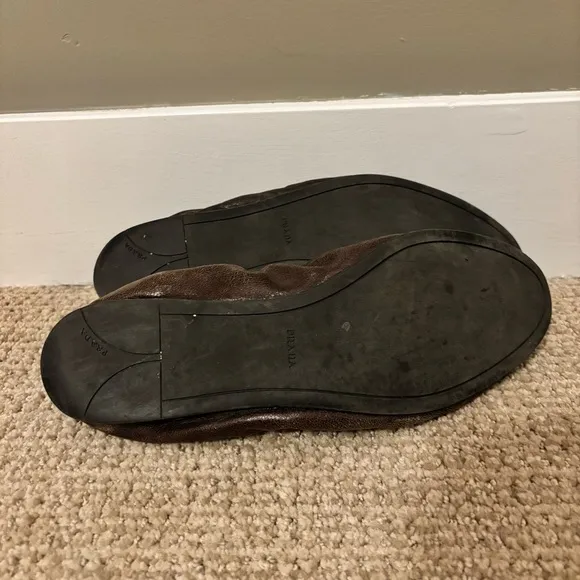 🐎 Prada Leather Ballet Flats - size 9.5 (40)​