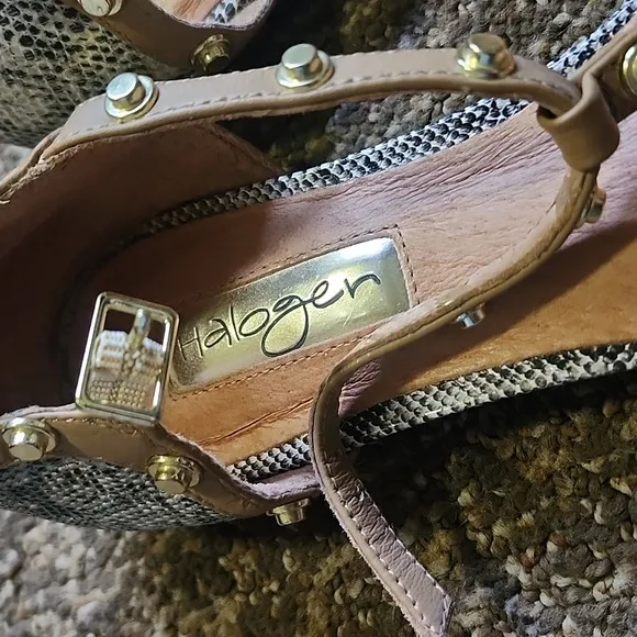 💰 PRICE DROP! Halogen Snake Skin Leather Flats