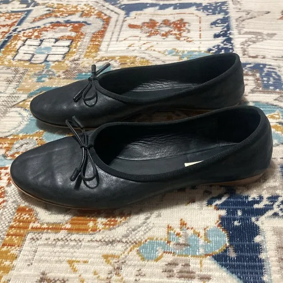🐲💙 Rag &amp; Bone high-rise Black leather ballet flats
