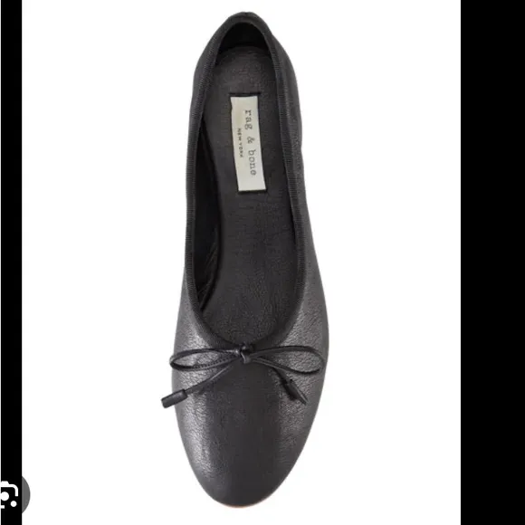🐲💙 Rag &amp; Bone high-rise Black leather ballet flats