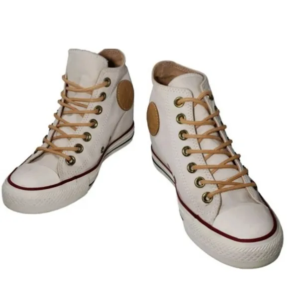 🌺 SALE Converse Y2K Wedges White High-Top Sneakers Hidden Wedge Heel  Lux CTAS