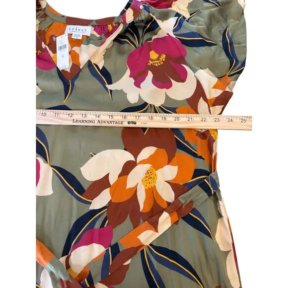 🌺 Velvet by Graham &amp; Spencer Floral Maxi Dress NWT, Size M Luxury Resort Style