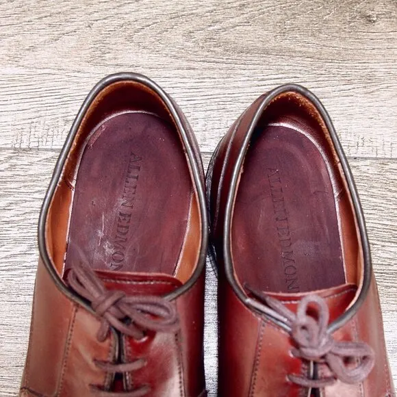 * worn 1x * $425 Allen Edmonds WINDSOR 9.5 EEE Dark Chili * add $15 new Trees