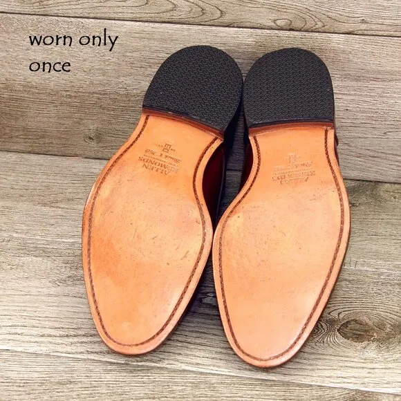 * worn 1x * $425 Allen Edmonds WINDSOR 9.5 EEE Dark Chili * add $15 new Trees