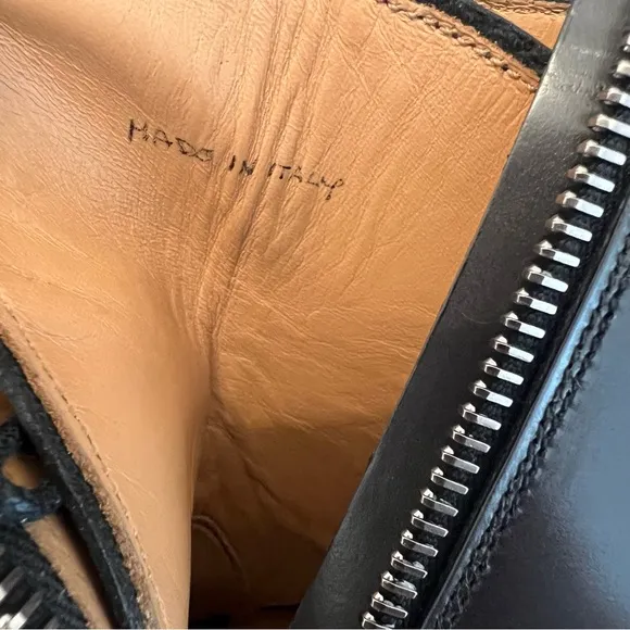 $1450 CHURCH’S Alexandra Polished Binder Lace Up Ankle Boot Zip Leather Grey 4.5
