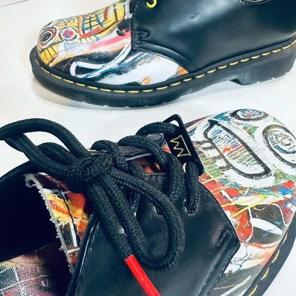 1461 Basquiat Black Multi Dustheads Backhand Smooth Leather Oxford Shoes
