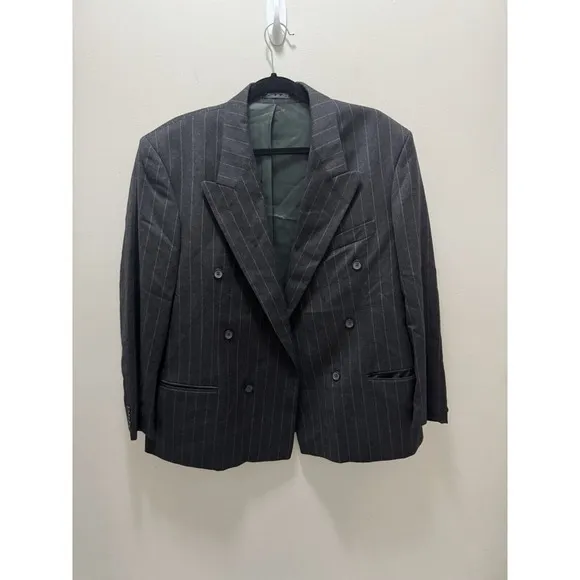 1881 Cerruti Lanifico Woven In Italy 100% New Wool 3 Button Pinstripe Blaze 44R‎