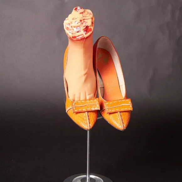1960s Orange Stitched Pumps Heels