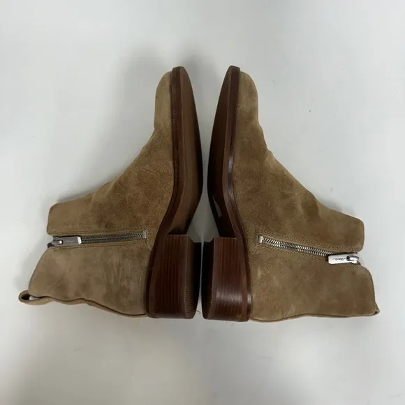 3.1 Phillip Lim Alexa Ankle Boots Flat Heel Tan Caramel Brown Suede EU 38 $525