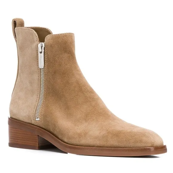 3.1 Phillip Lim Alexa Ankle Boots Flat Heel Tan Caramel Brown Suede EU 38 $525