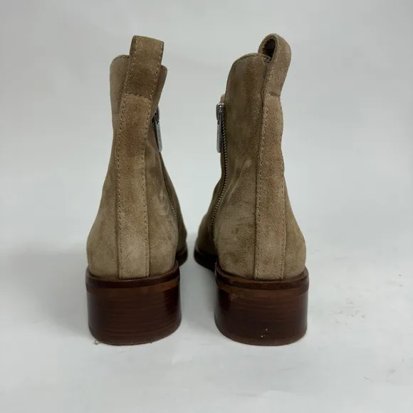 3.1 Phillip Lim Alexa Ankle Boots Flat Heel Tan Caramel Brown Suede EU 38 $525