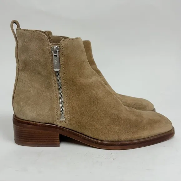 3.1 Phillip Lim Alexa Ankle Boots Flat Heel Tan Caramel Brown Suede EU 38 $525