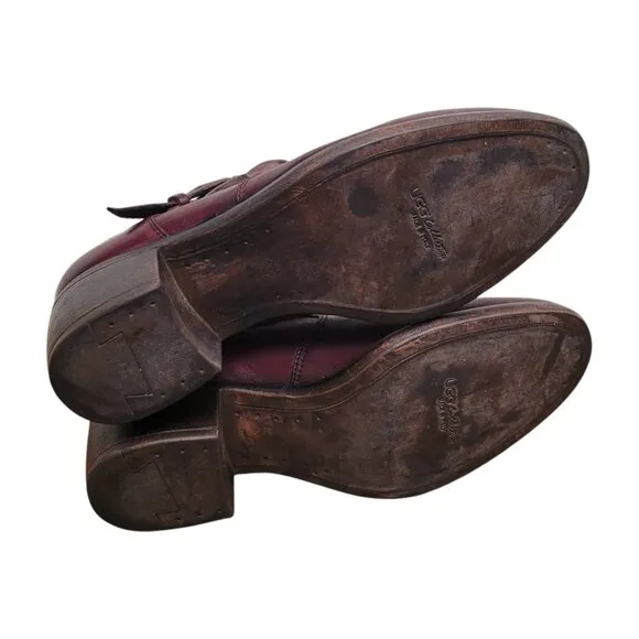 $375 UGG Australia Collection Conchetta Boots Plum Leather Heeled Boots 6.5