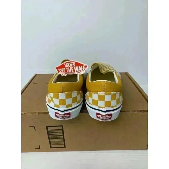 .591 Vans Orange Checkerboard, Mens Casual Shoes-US 8 Mens