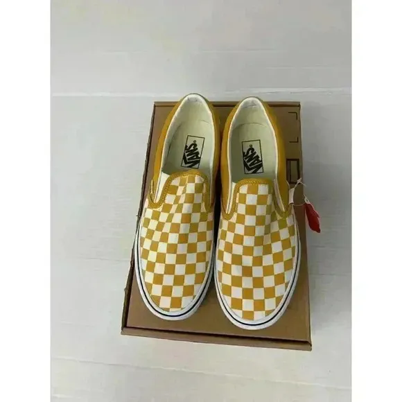 .591 Vans Orange Checkerboard, Mens Casual Shoes-US 8 Mens