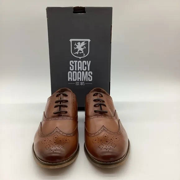 84. Stacy Adams Brown Boys Dress Shoes NWT Size 4