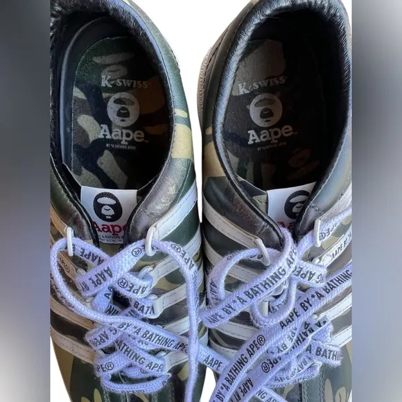 A BATHING APE x K-SWISS Classic 66 Aape All-Over BAPE Camo/ White Men’s Sz 8