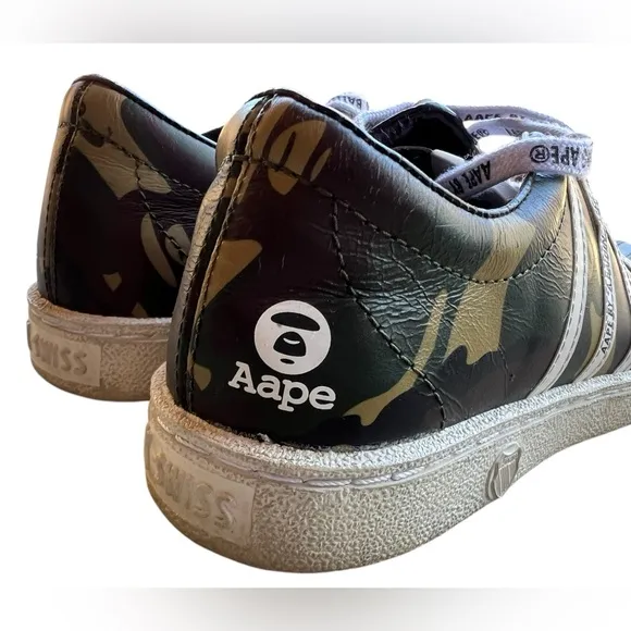 A BATHING APE x K-SWISS Classic 66 Aape All-Over BAPE Camo/ White Men’s Sz 8