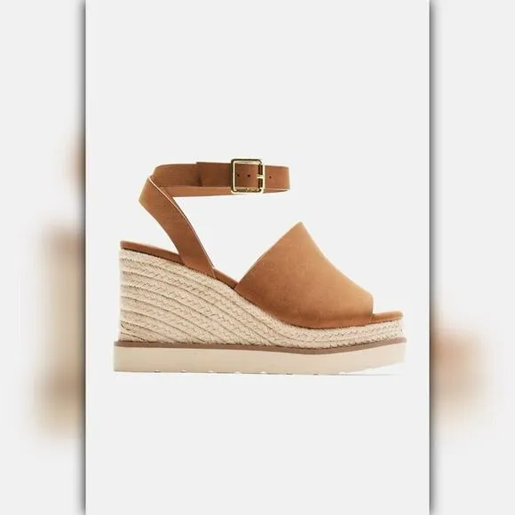 A042-B •Cloud Feel Hampton Espadrille Wedge Sandal with Ankle Strap