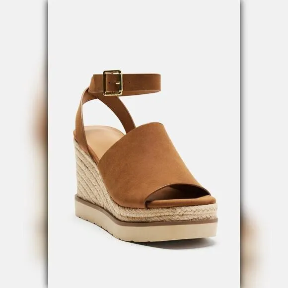 A042-B •Cloud Feel Hampton Espadrille Wedge Sandal with Ankle Strap