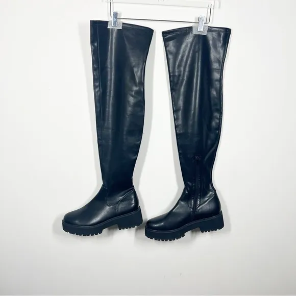 Abound Jessica Flatform Over The Knee Boot in Black Women's Size 13 NWOT