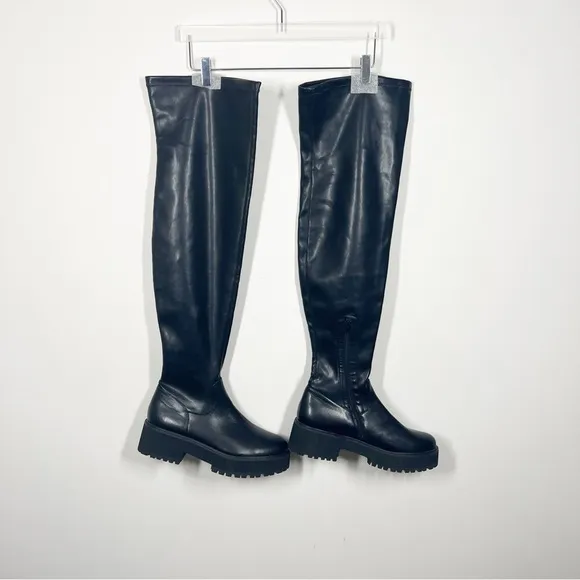 Abound Jessica Flatform Over The Knee Boot in Black Women's Size 13 NWOT