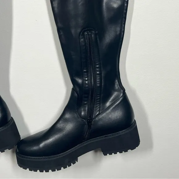Abound Jessica Flatform Over The Knee Boot in Black Women's Size 13 NWOT