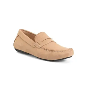 ACE MARKS Cuoio Men's Made In Brazil Suede Santi Flat Moccasins