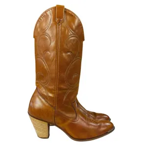 Acme Boots Womens 7 Brown Leather Cowboy Western