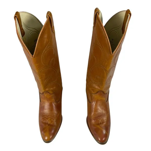 Acme Boots Womens 7 Brown Leather Cowboy Western