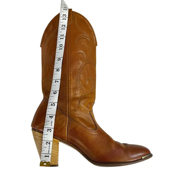 Acme Boots Womens 7 Brown Leather Cowboy Western