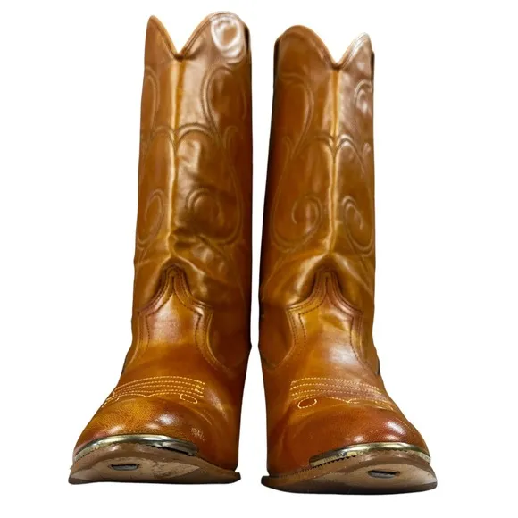 Acme Boots Womens 7 Brown Leather Cowboy Western