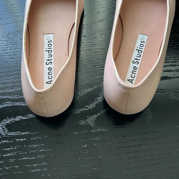 Acne Studios Women's Pink Patent Leather Flats NWT