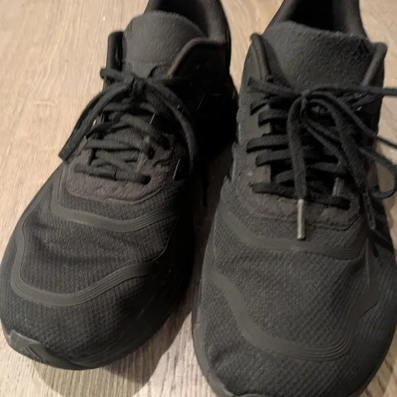 Adidas Black Athletic Shoes with Textured Upper