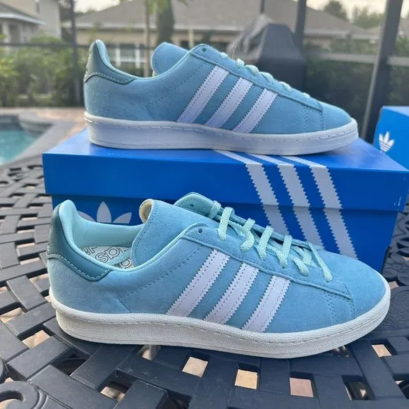 Adidas Campus 80s Light Aqua Men's Athletic Shoes IF5336