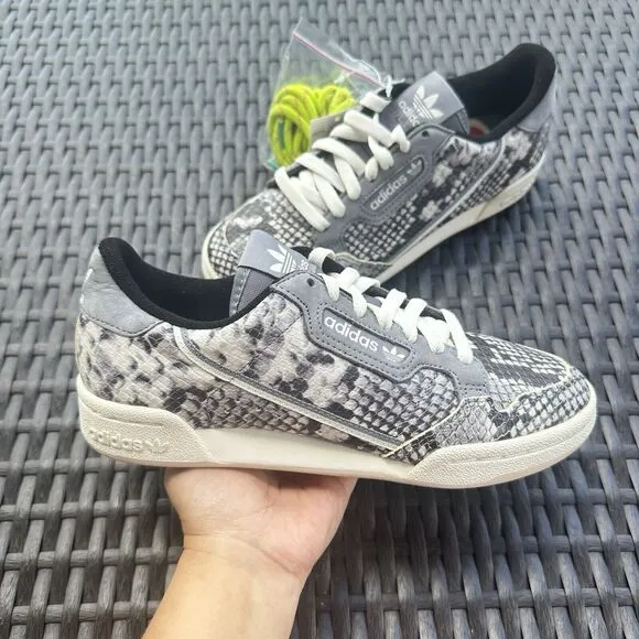 Adidas Continential 80 Grey Snakeskin Men's Athletic Shoes EH0169 Size 5.5