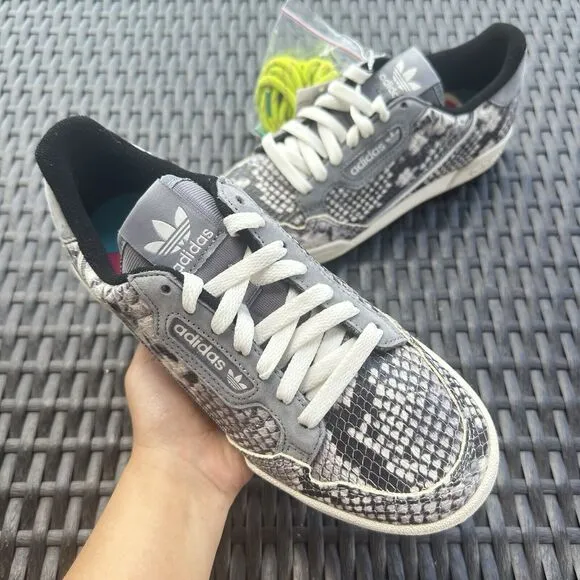 Adidas Continential 80 Grey Snakeskin Men's Athletic Shoes EH0169 Size 5.5