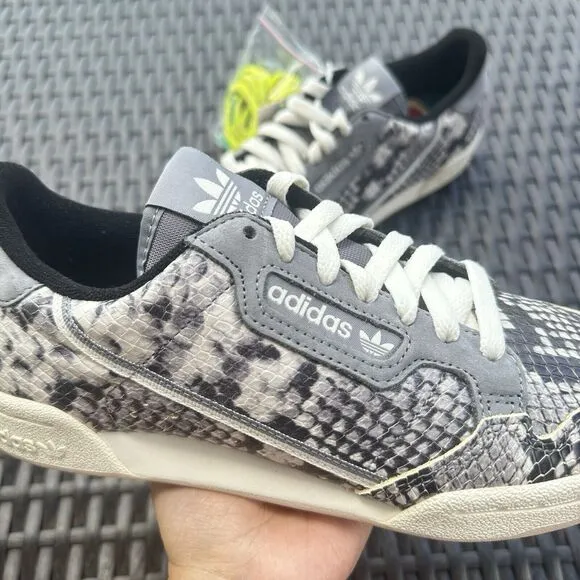 Adidas Continential 80 Grey Snakeskin Men's Athletic Shoes EH0169 Size 5.5