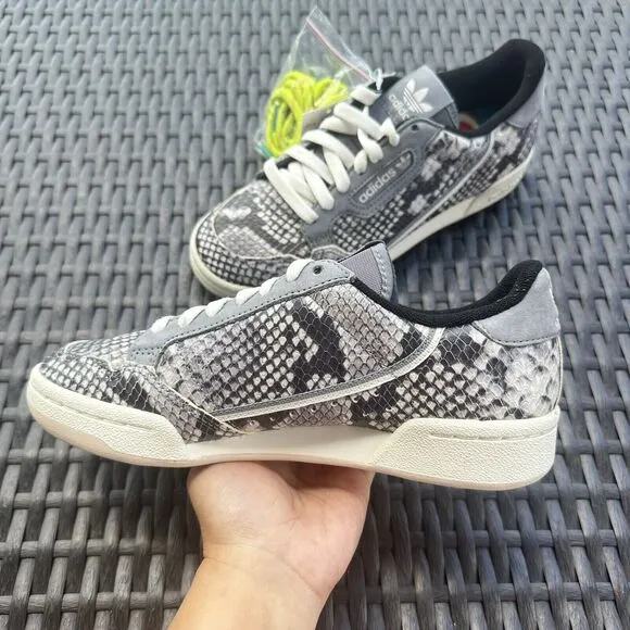 Adidas Continential 80 Grey Snakeskin Men's Athletic Shoes EH0169 Size 5.5
