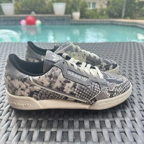 Adidas Continential 80 Grey Snakeskin Men's Athletic Shoes EH0169 Size 5.5