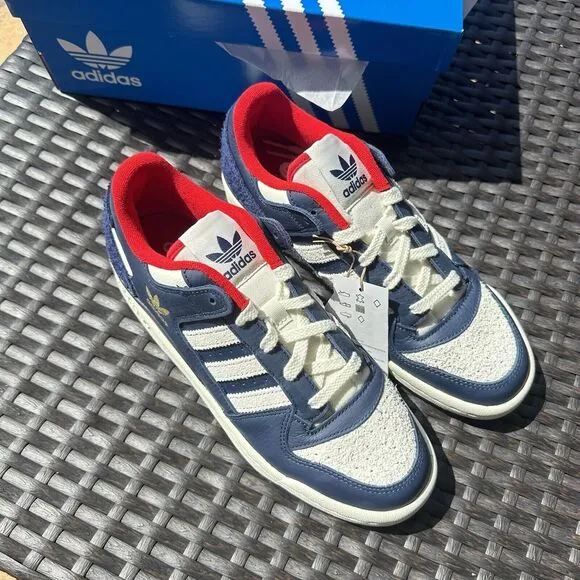 Adidas Forum Low CL Night Indigo Scarlet Men's Athletic Shoes IG8700