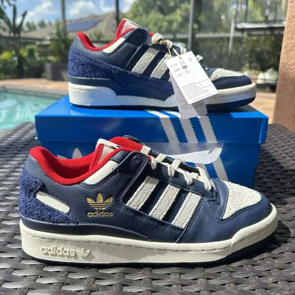 Adidas Forum Low CL Night Indigo Scarlet Men's Athletic Shoes IG8700