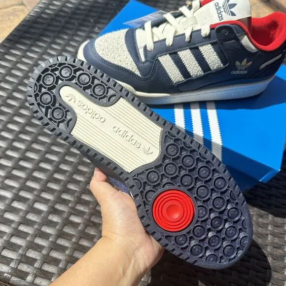 Adidas Forum Low CL Night Indigo Scarlet Men's Athletic Shoes IG8700